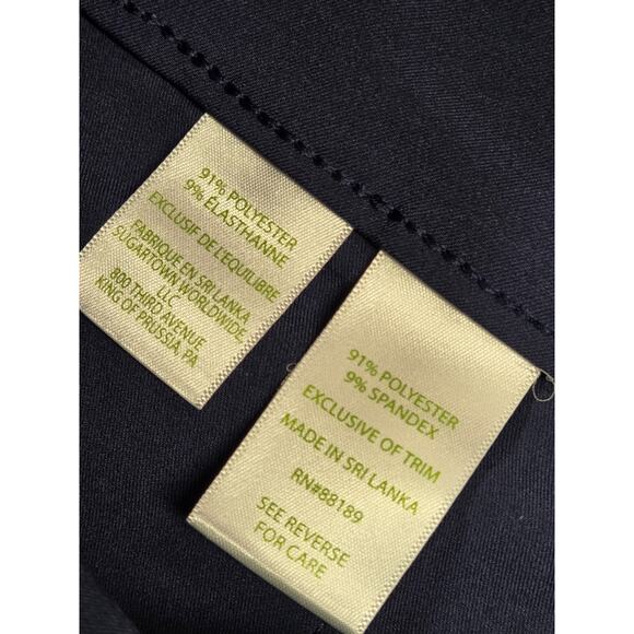 Lilly Pulitzer Luxletic Leggings Solid Navy Blue Fairway Performance Twill Size6 - Picture 4 of 5